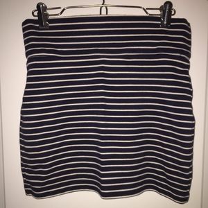 Petit Bateau Navy and White Mini Skirt
